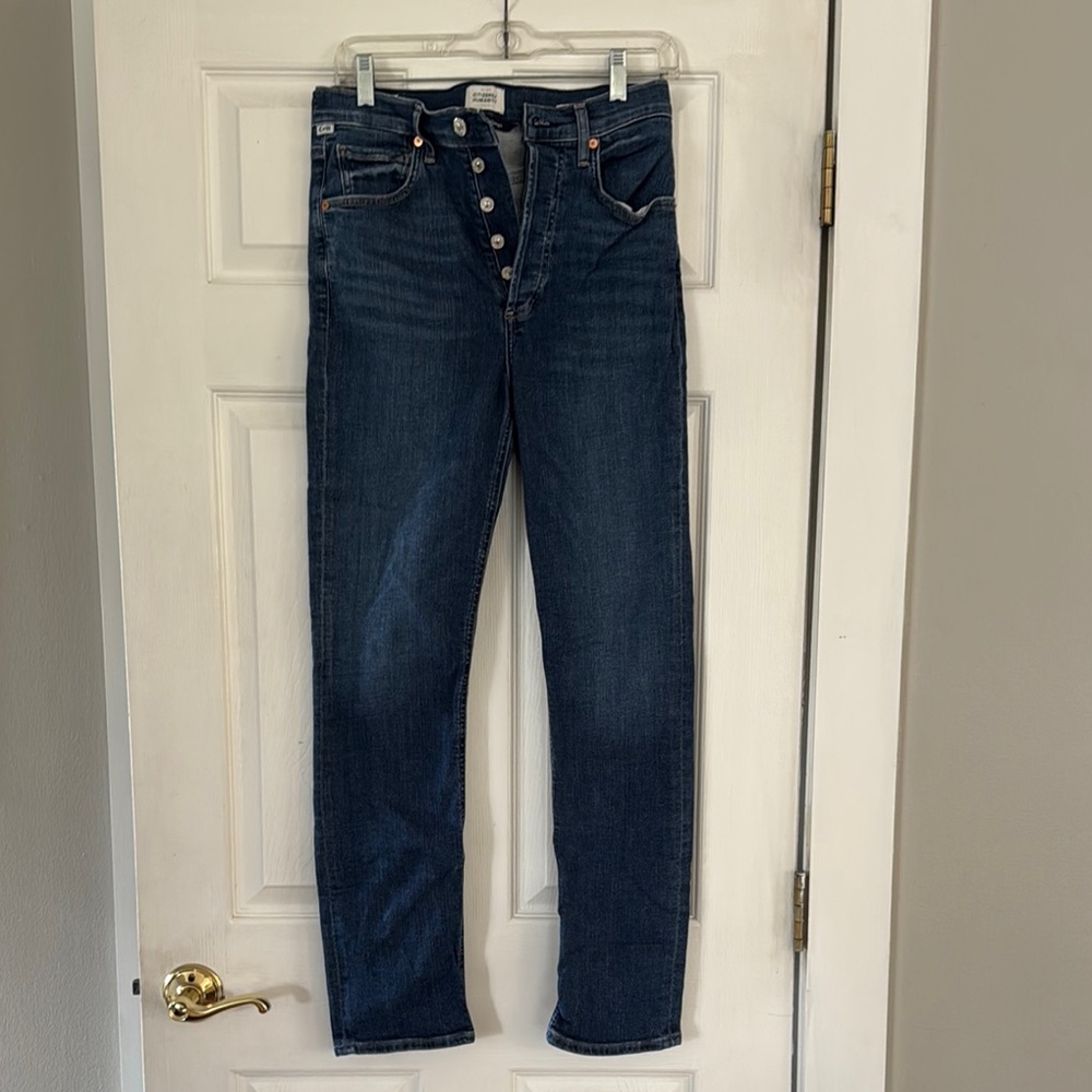 Citizens Of Humanity Dark Blue Straight Leg Jeans- premium vintage Jolene